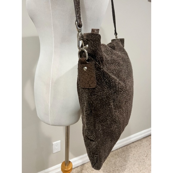 Suede With Leather Accents Bag - Picture 2 of 5